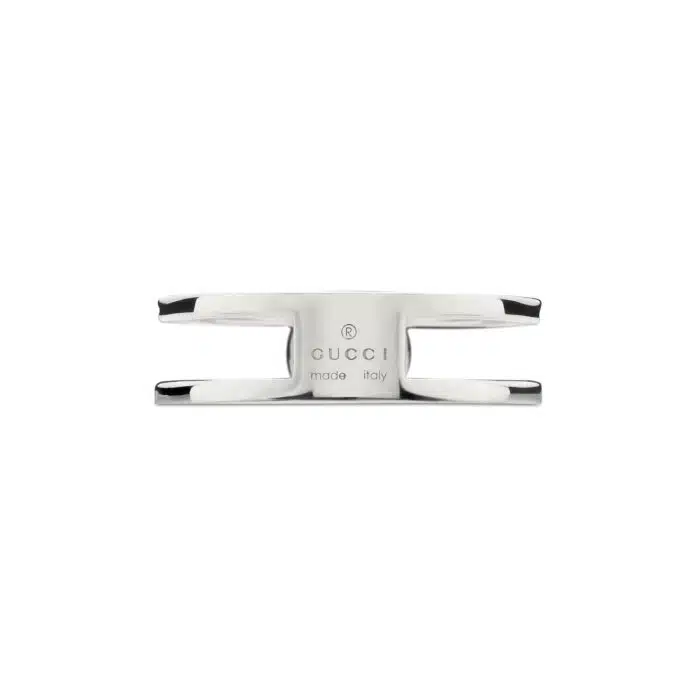 Gucci Interlocking YBC797029001 - Gioielleria Casavola di Noci - anello sottile in argento 924 con incrocio GG - immagine posteriore