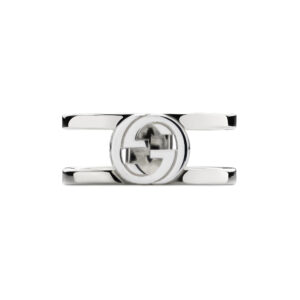 Gucci Interlocking YBC797031001 - Gioielleria Casavola di Noci - anello unisex in argento 925 con incrocio GG - immagine frontale