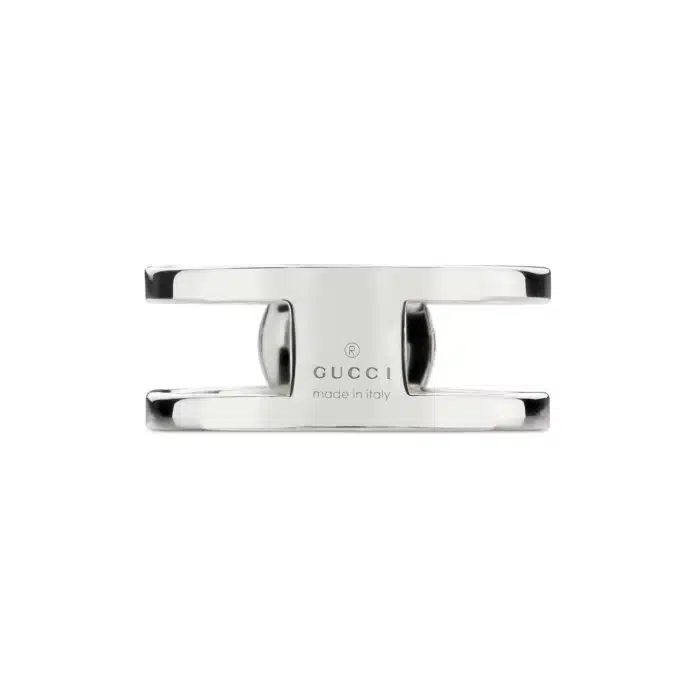 Gucci Interlocking YBC797031001 - Gioielleria Casavola di Noci - anello unisex in argento 925 con incrocio GG - immagine posteriore