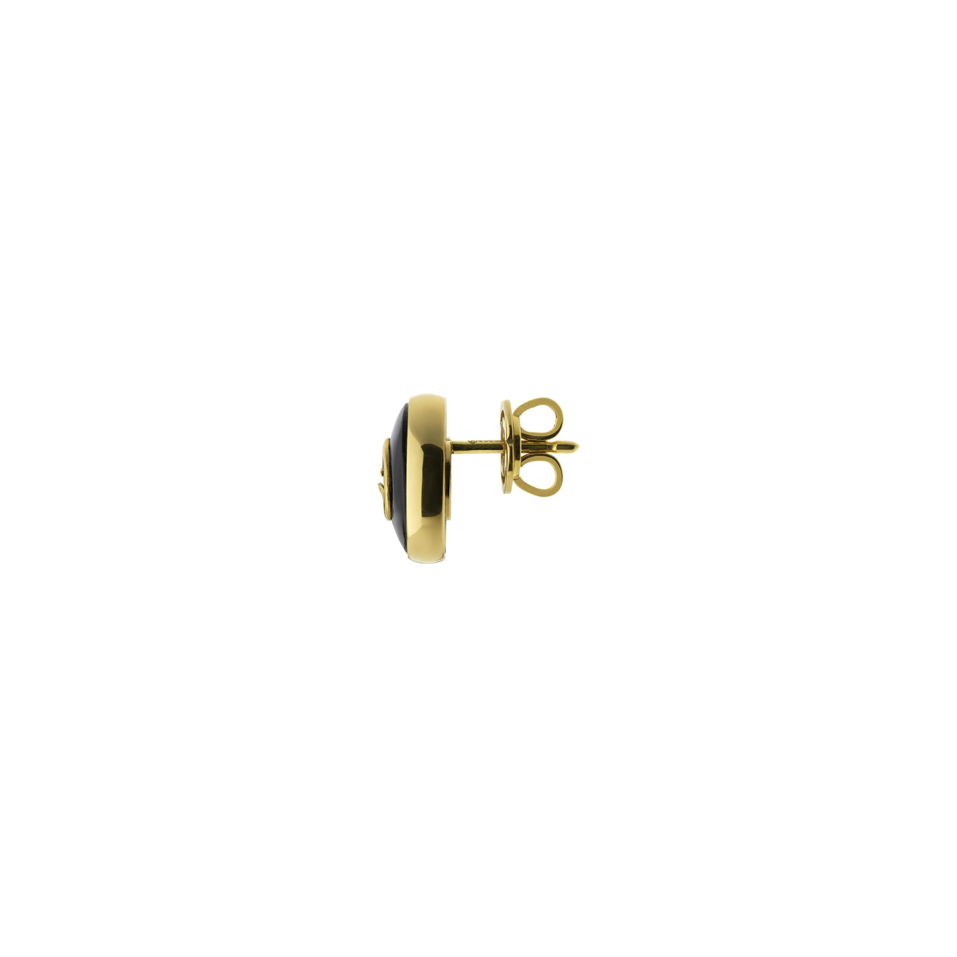 Gucci Interlocking YBD786554001 - Gioielleria Casavola di Noci - orecchini a bottone in oro giallo 18 carati - immagine laterale