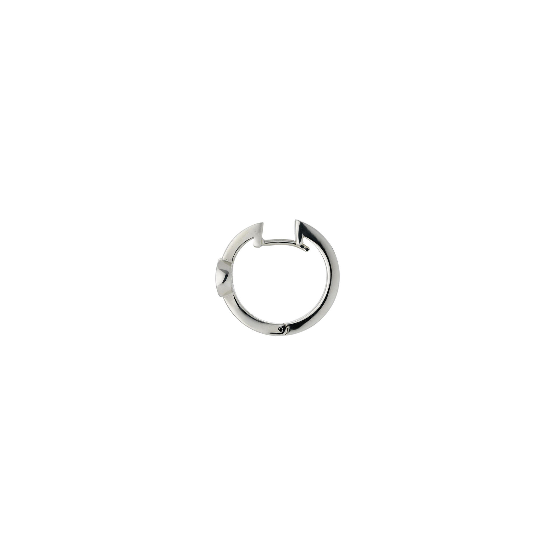 Gucci Interlocking YBD796323001 - Gioielleria Casavola di Noci - orecchini a cerchio in argento sterling 925 con doppia G - immagine singolo laterale