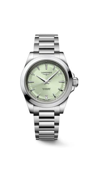 Longines Conquest L3.430.4.02.6 - Gioielleria Casavola di Noci - orologio automatico svizzero da donna in acciaio INOX - quadrante verde effetto lucido