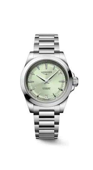 Longines Conquest L3.430.4.02.6 - Gioielleria Casavola di Noci - orologio automatico svizzero da donna in acciaio INOX - quadrante verde effetto lucido