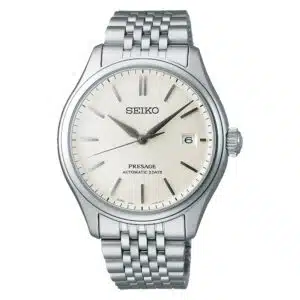 Seiko Presage Classic Series SPB463J1 - Gioielleria Casavola di Noci - orologio automatico giapponese in acciaio INOX con vetro zaffiro antiriflesso - quadrante bianco curvato