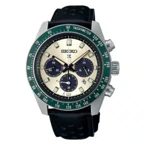 Seiko Prospex Speedtimer SSC943P1 - Gioielleria Casavola di Noci - cronografo sportivo a carica solare - ghiera verde e quadrante panda dorato