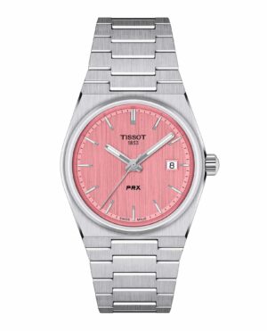 Tissot PRX 35MM T137.210.11.331.00 - Gioielleria Casavola di Noci - orologio svizzero unisex acciaio inox con vetro zaffiro - quadrante rosa