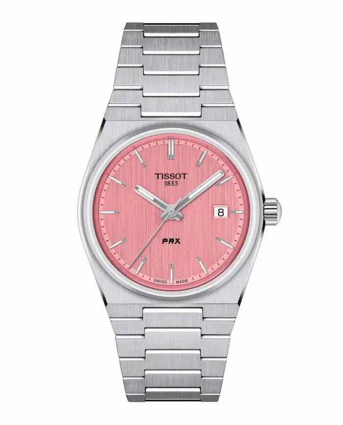 Tissot PRX 35MM T137.210.11.331.00 - Gioielleria Casavola di Noci - orologio svizzero unisex acciaio inox con vetro zaffiro - quadrante rosa