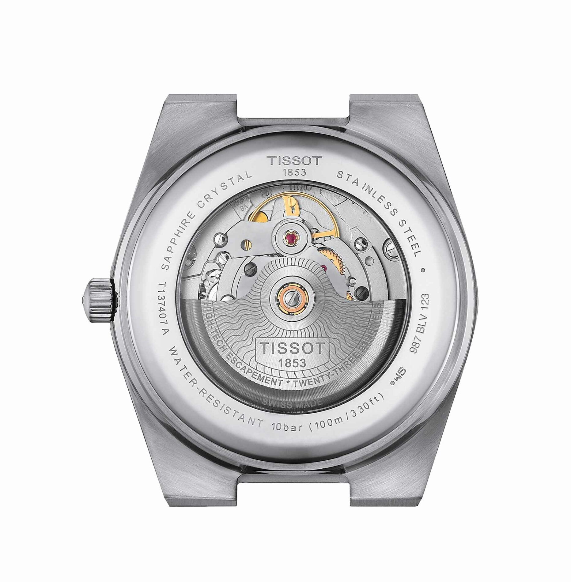 Tissot PRX Powermatic 80 T137.407.11.091.01 - Gioielleria Casavola di Noci - orologio automatico svizzero da uomo in acciaio INOX con fondello trasparente
