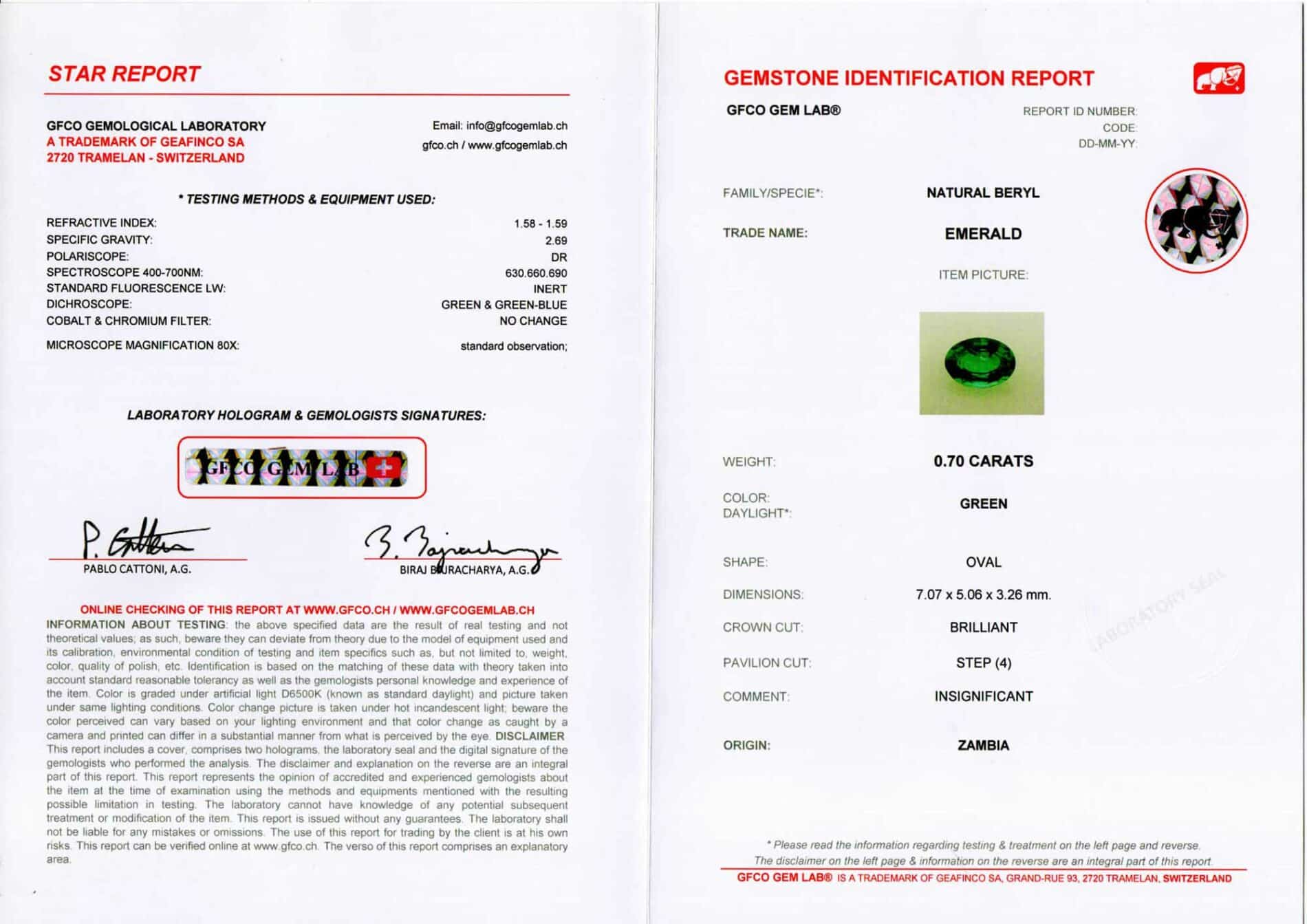 Anello smeraldo pavé Prestige White - Gioielleria Casavola di Noci - gemma certificata dal laboratorio svizzero di gemmologia GFCO