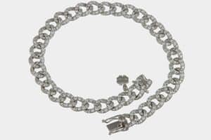 Bracciale oro bianco groumette Prestige - Gioielleria Casavola di Noci - idee regalo per un compleanno importante - unisex - con diamanti selezionati