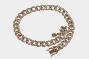 Bracciale oro rosa groumette Prestige - Gioielleria Casavola di Noci - idee regalo per compleanno importante - con diamanti taglio tondo brillante