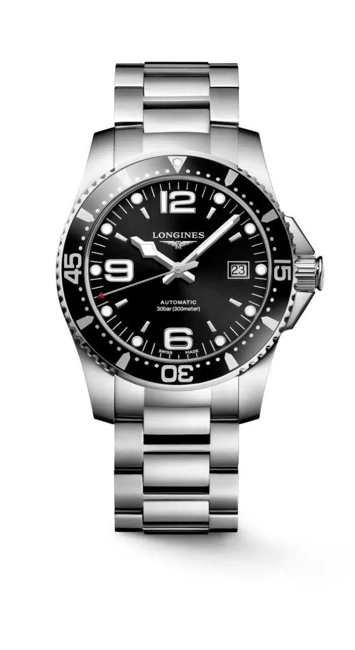 Longines Hydroconquest L3.742.4.56.6 - Gioielleria Casavola di Noci - orologio automatico svizzero subacqueo resistenza 300 metri - ghiera e quadrante color nero