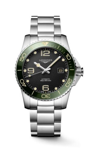 Longines Hydroconquest L3.781.4.05.6 - Gioielleria Casavola di Noci - orologio automatico svizzero subacqueo resistenza 300 metri - ghiera in ceramica color verde