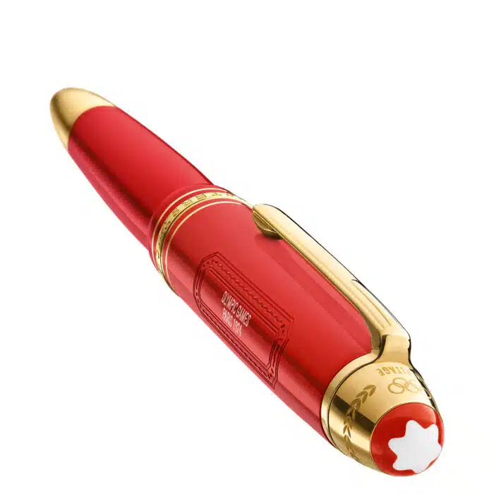 Montblanc Meisterstuck x Olympic stilografica LeGrand F 131358 - Gioielleria Casavola di Noci - penna da collezione in edizione speciale - punta del cappuccio color corallo