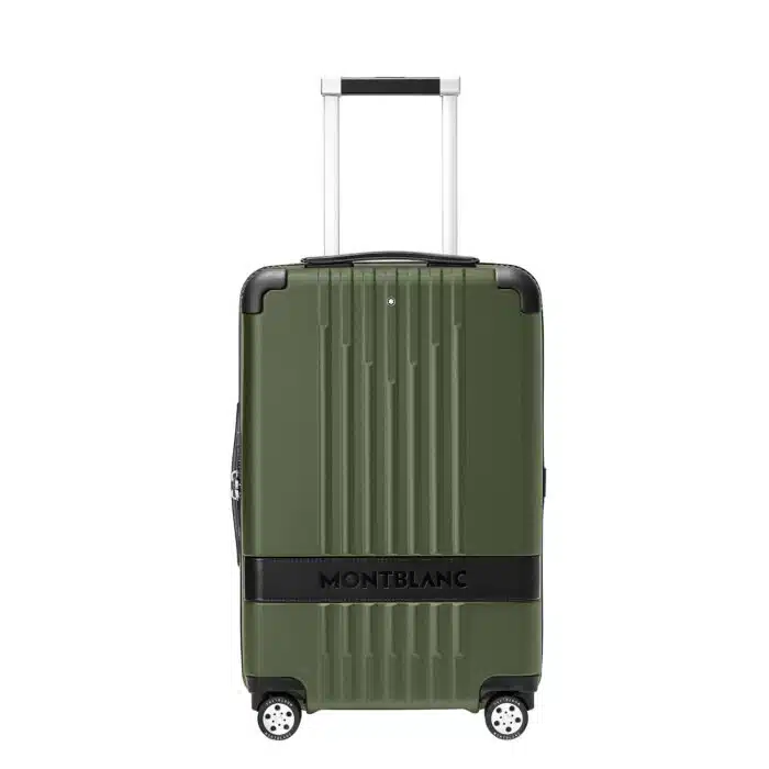 Montblanc trolley compatto MY4810 198347 - Gioielleria Casavola di Noci - pelletteria di lusso da viaggio - colore verde argilla -idee regalo unisex - immagine frontale