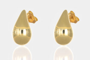 Orecchini mezzaluna taglio goccia oro giallo 1.8 cm - Gioielleria Casavola di Noci - idee regalo compleanno 50 anni migliore amica