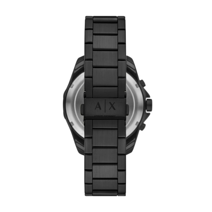 Armani AX Orologi AX1963 - Gioielleria Casavola di Noci - idee regalo compleanno ragazzo 18 anni - cronografo multifunzione - immagine del bracciale in acciaio INOX PVD color nero