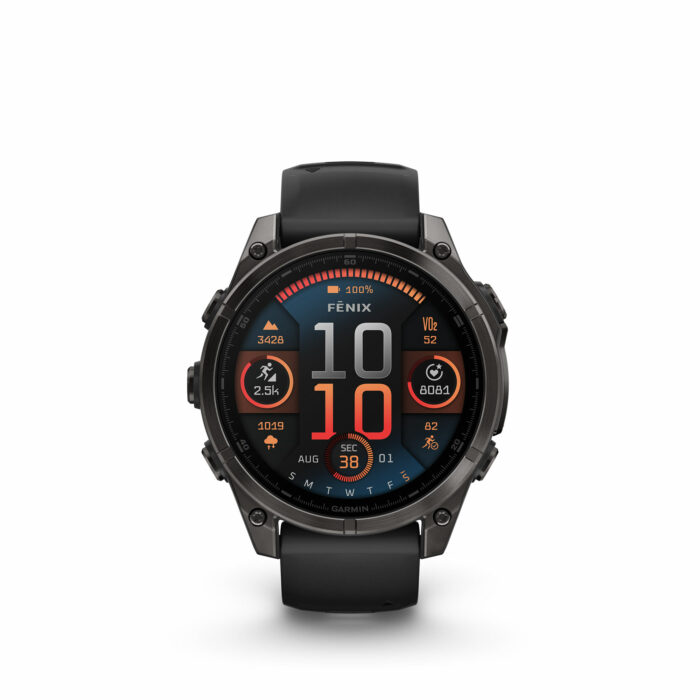 Garmin Fenix 8 47 mm Sapphire Carbon Gray AMOLED - Gioielleria Casavola di Noci - sportwatch GPS per immersioni ricreative con ghiera in titanio DLC