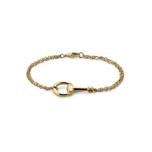 Gucci Horsebit YBA795812001 - Gioielleria Casavola di Noci - bracciale a catena in oro giallo 18 carati con morsetto - idee regalo unisex per compleanno - immagine chiuso