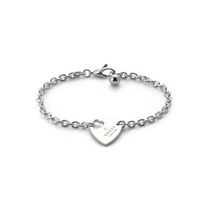 Gucci Trademark YBA796301001 - Gioielleria Casavola di Noci - bracciale cuore in argento 925 - idee regalo compleanno ragazza 18 anni - immagine gioiello