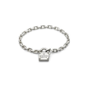 Gucci Trademark YBA796341001 - Gioielleria Casavola di Noci - bracciale in argento 925 con ciondolo lucchetto - idee regalo compleanno ragazza 18 anni - immagine gioiello