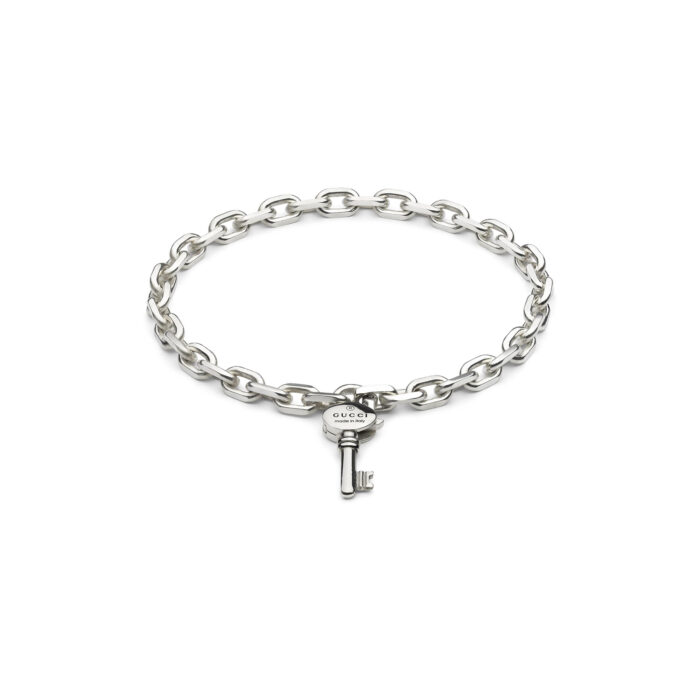 Gucci Trademark YBA796345001 - Gioielleria Casavola di Noci - bracciale in argento 925 con ciondolo a forma di chiave - idee regalo compleanno ragazza 18 anni - immagine gioiello