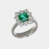 Anello smeraldo ottagono 1.55 ct Prestige White - Gioielleria Casavola di Noci - idee regalo compleanno 50 anni moglie - in oro bianco 18 carati