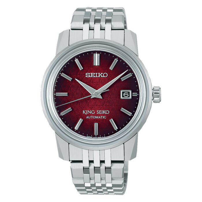 King Seiko KSK SJE103J1 - Gioielleria Casavola di Noci - orologio automatico giapponese di lusso - quadrante color rosso edizione speciale