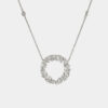 Collana cerchio diamanti fantasia White Prestige - Gioielleria Casavola di Noci - idee regalo compleanno 50 anni donna - in oro bianco 18 carati