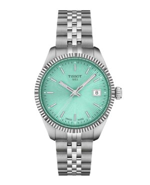 Tissot Ballade 34mm T156.210.11.091.00 - Gioielleria Casavola di Noci - orologio svizzero da donna al quarzo - quadrante verde chiaro e ghiera zigrinata