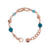 Bracciale a maglie e pietre naturali Bronzallure WSBZ02196.BQ - Gioielleria Casavola di Noci - idee regalo compleanno migliore amica - con quarzo di colore blu