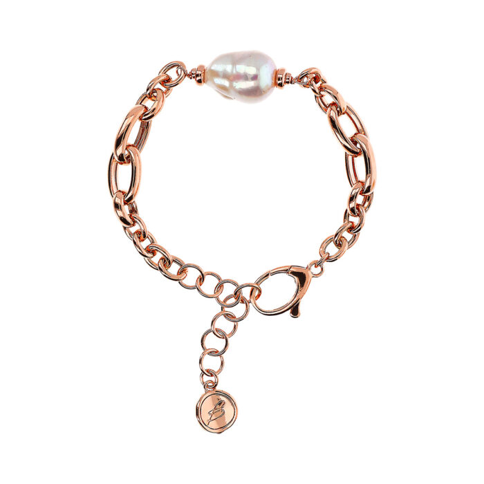 Bracciale maglie ovali e perla Bronzallure WSBZ02384.WPRL - Gioielleria Casavola di Noci - idee regalo compleanno 50 anni migliore amica