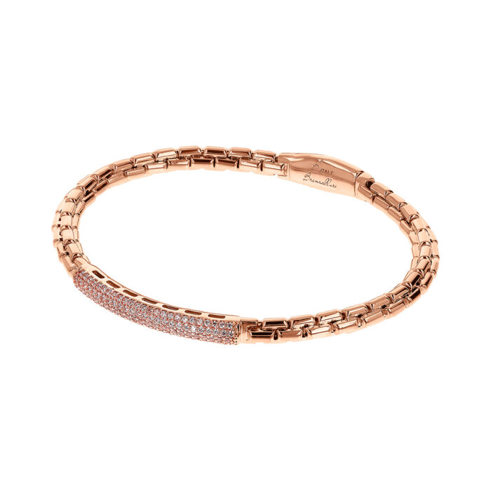 Bracciale semirigido veneziana Bronzallure WSBZ02400.WR - Gioielleria Casavola di Noci - idee regalo compleanno migliore amica - placcato oro rosa 18 carati