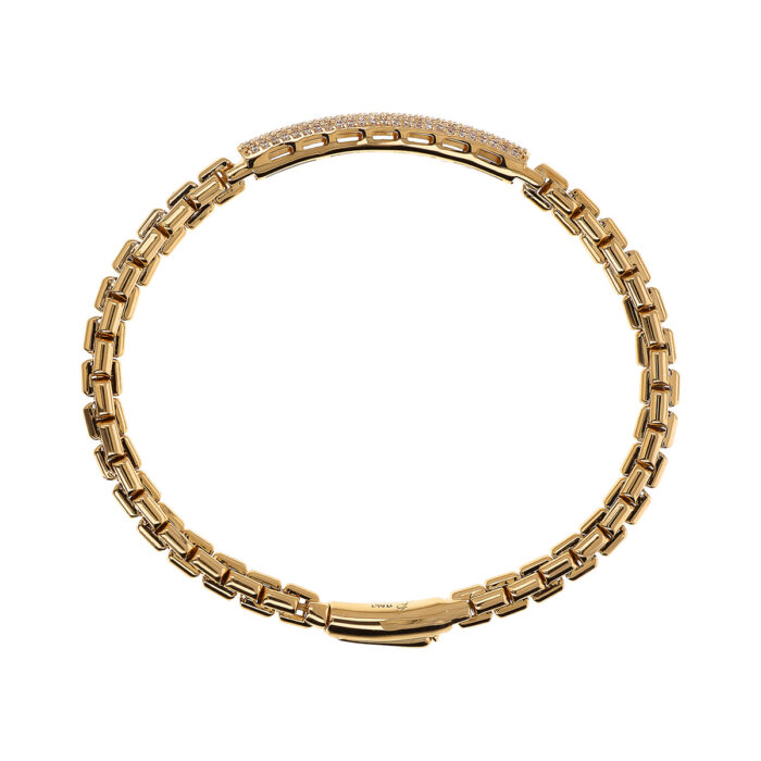 Bracciale semirigido veneziana Bronzallure WSBZ02400Y.YG - Gioielleria Casavola di Noci - idee regalo compleanno migliore amica - con pavé di zirconi bianchi