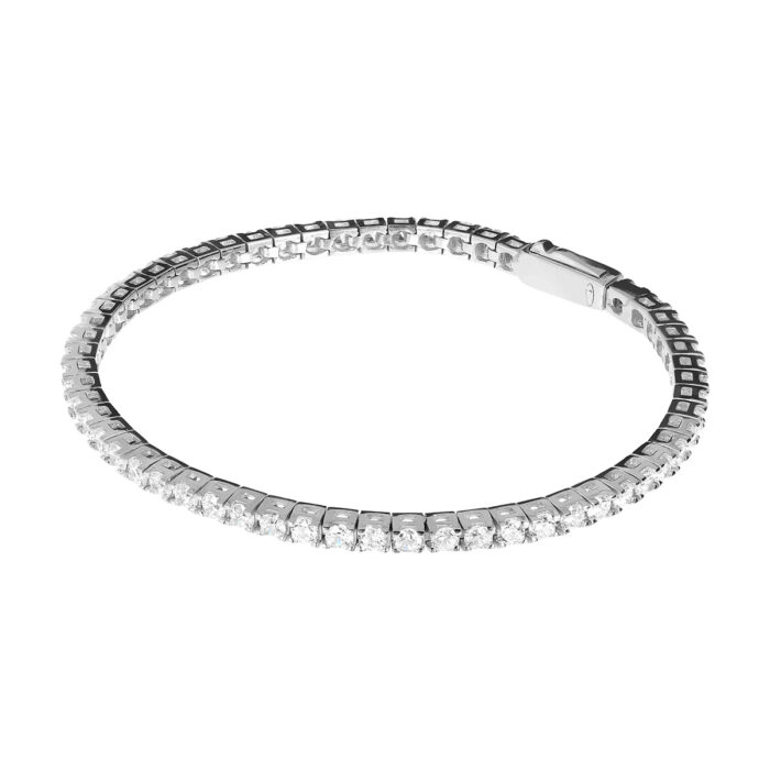 Bracciale tennis Bronzallure WSBZ01240W.WX-MD - Gioielleria Casavola di Noci - idee regalo per compleanno donna - placcato oro bianco 18 carati