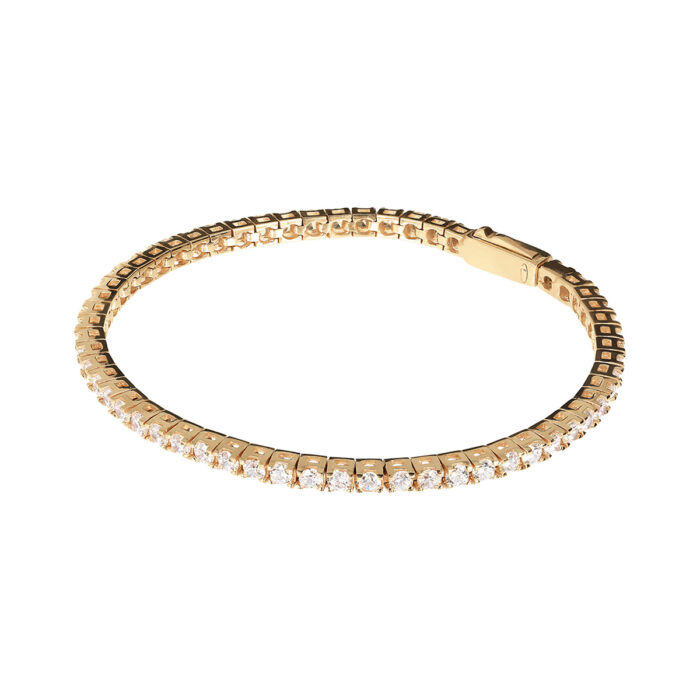 Bracciale tennis Bronzallure WSBZ01240Y.WY-MD - Gioielleria Casavola di Noci - idee regalo per compleanno donna - placcato oro giallo 18 carati