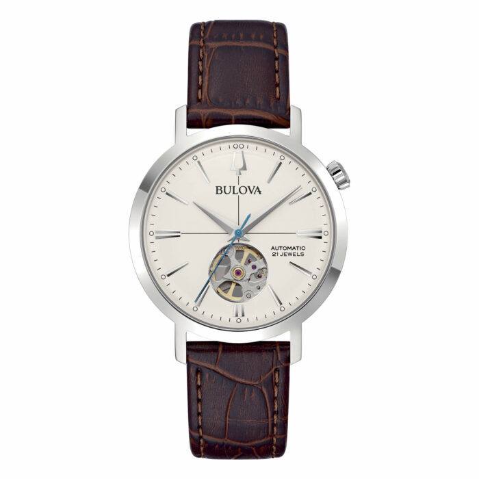Bulova Aerojet Automatic 38 mm 96A318 - Gioielleria Casavola di Noci - orologio unisex con finestra sul calibro in movimento