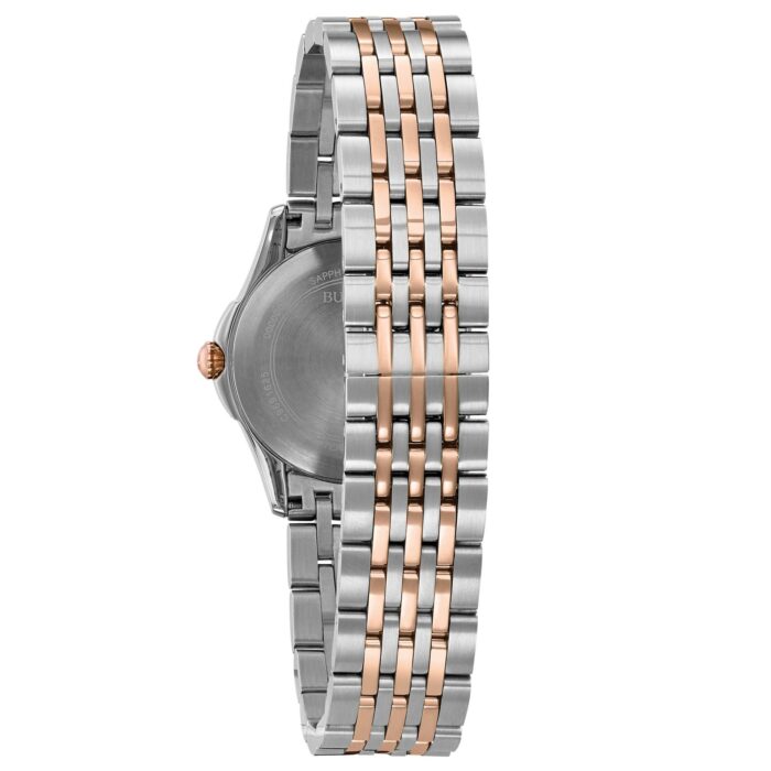 Bulova Classic Lady 98M125 - Gioielleria Casavola di Noci - orologio da donna con bracciale in acciaio INOX PVD color argento e oro rosa