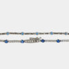 Bracciale tennis donna oro bianco zirconi bianchi e blu - Gioielleria Casavola di Noci - idee regalo compleanno 18 anni migliore amica