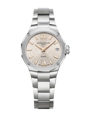 Baume et Mercier Riviera M0A10810 - Gioielleria Casavola di Noci - orologio svizzero da donna - quadrante argento caldo - bracciale in acciaio INOX