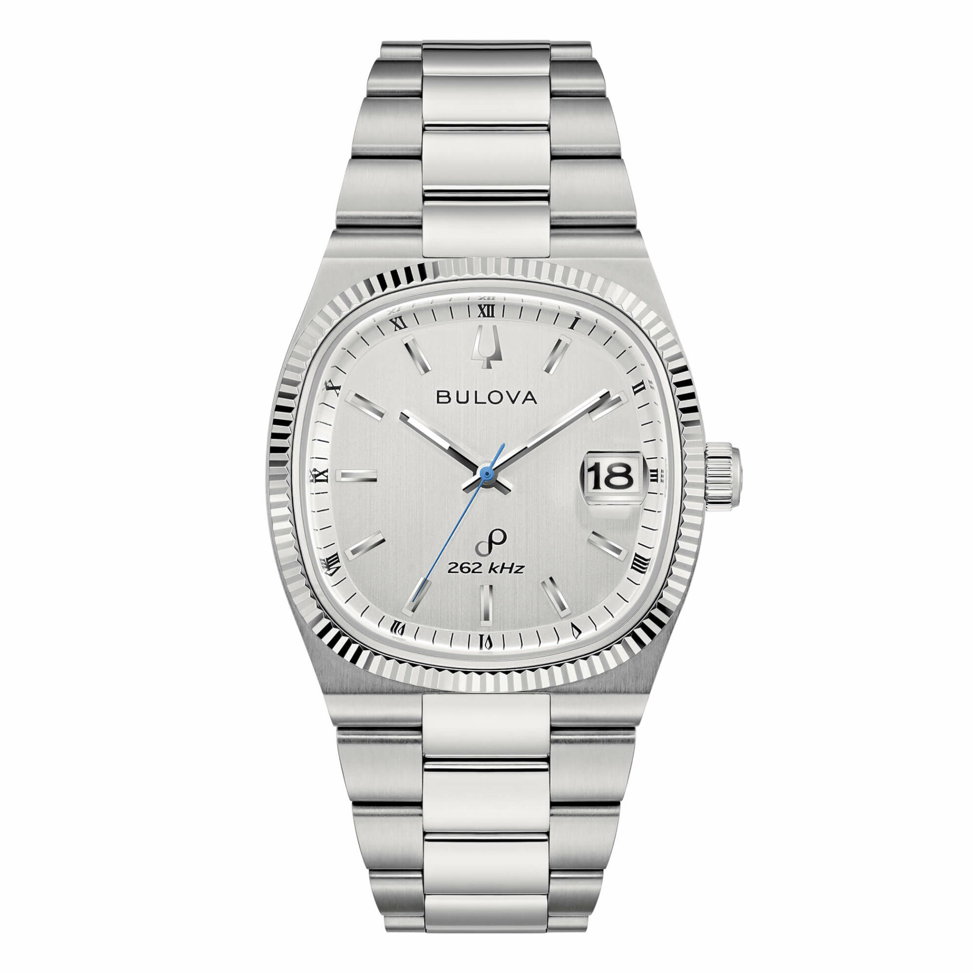 Bulova Super Seville 96B444 - Gioielleria Casavola di Noci - orologio al quarzo con movimento delle lancette continuo - quadrante bianco - ghiera zigrinata