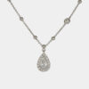 Collana diamante certificato taglio goccia Prestige White - Gioielleria Casavola di Noci - idee regalo compleanno 50 anni moglie - in oro bianco 18 carati