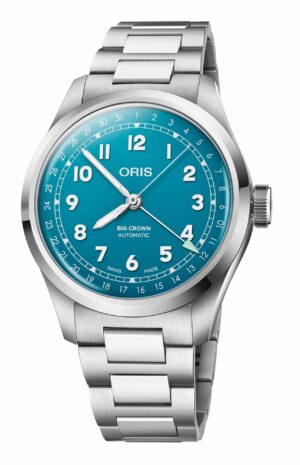 Oris Big Crown Pointer Date 01 754 7798 4065-07 8 20 06 - Gioielleria Casavola di Noci - orologio automatico svizzero unisex - cassa 40 mm in acciaio inox - quadrante turchese