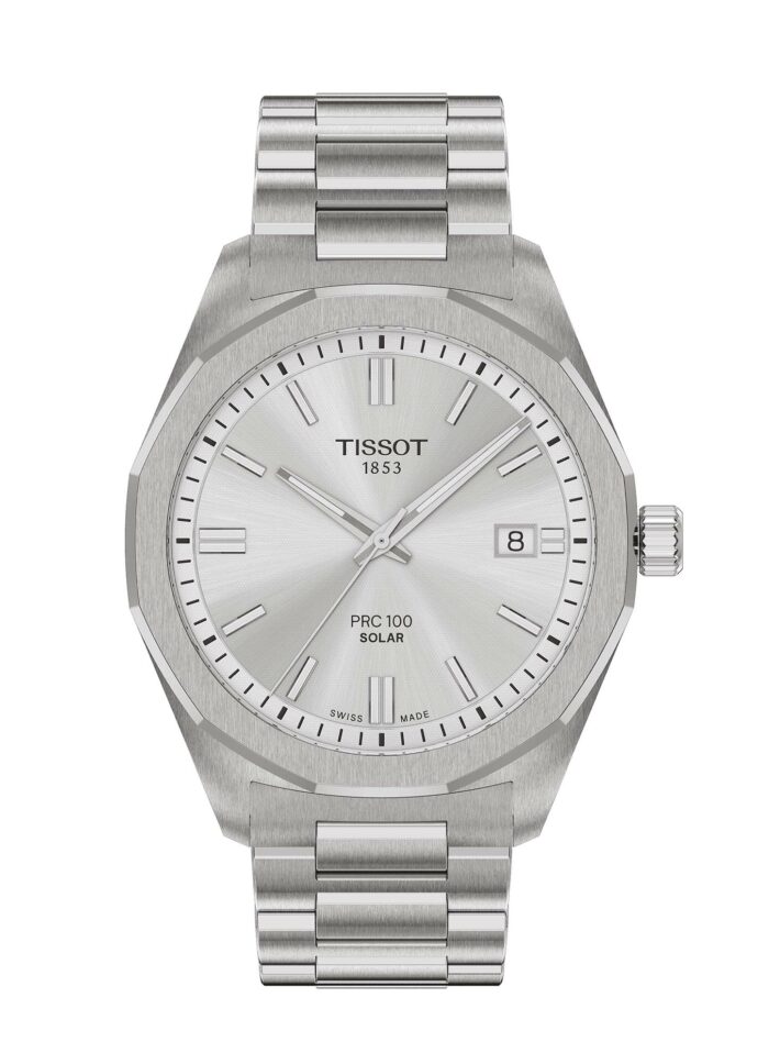 Tissot PRC 100 Solar T151.422.11.031.00 - Gioielleria Casavola di Noci - orologio svizzero con ricarica solare Lightmaster - ghiera in acciaio dodecagonale - bracciale in acciaio INOX