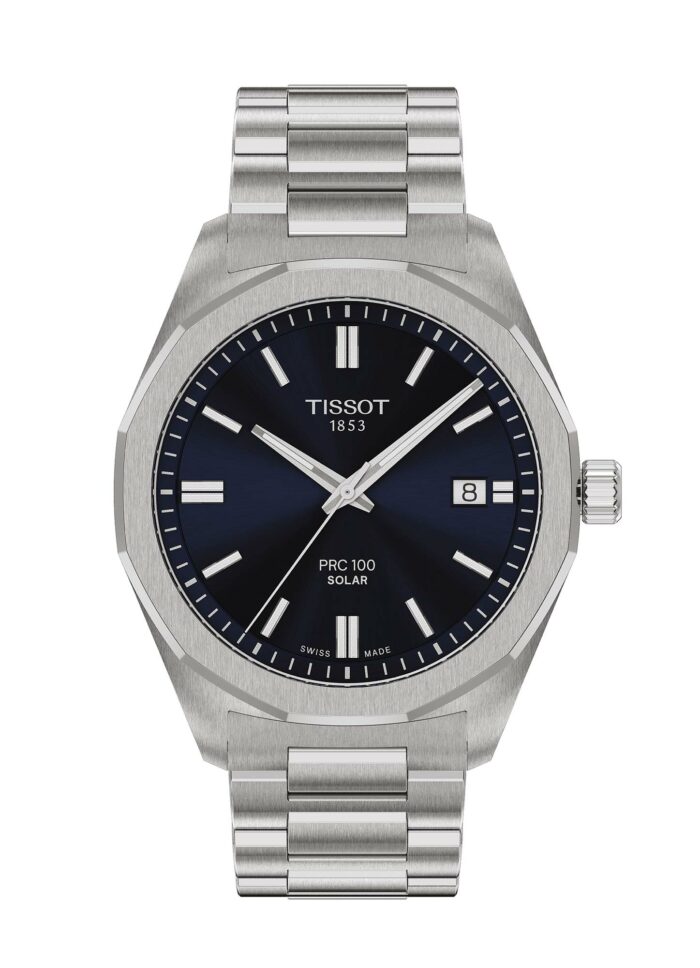 Tissot PRC 100 Solar T151.422.11.041.00 - Gioielleria Casavola di Noci - orologio svizzero con ricarica solare Lightmaster - ghiera in acciaio dodecagonale - bracciale in acciaio INOX