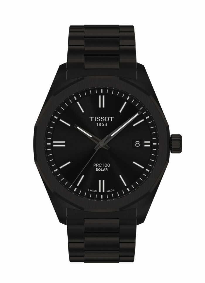Tissot PRC 100 Solar T151.422.33.051.00 - Gioielleria Casavola di Noci - orologio svizzero con ricarica solare Lightmaster - ghiera in acciaio dodecagonale PVD color nero - bracciale acciaio INOX