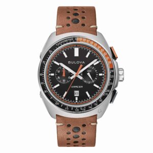 Bulova Racer 98B427 - Gioielleria Casavola di Noci - cronografo al quarzo sportivo - quadrante nero con ghiera bicolore