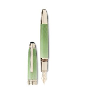 Montblanc Meisterstuck stilografica Calligraphy Celadon 129302 - Gioielleria Casavola di Noci - penna da collezione realizzata in resina con dettagli color distintivo