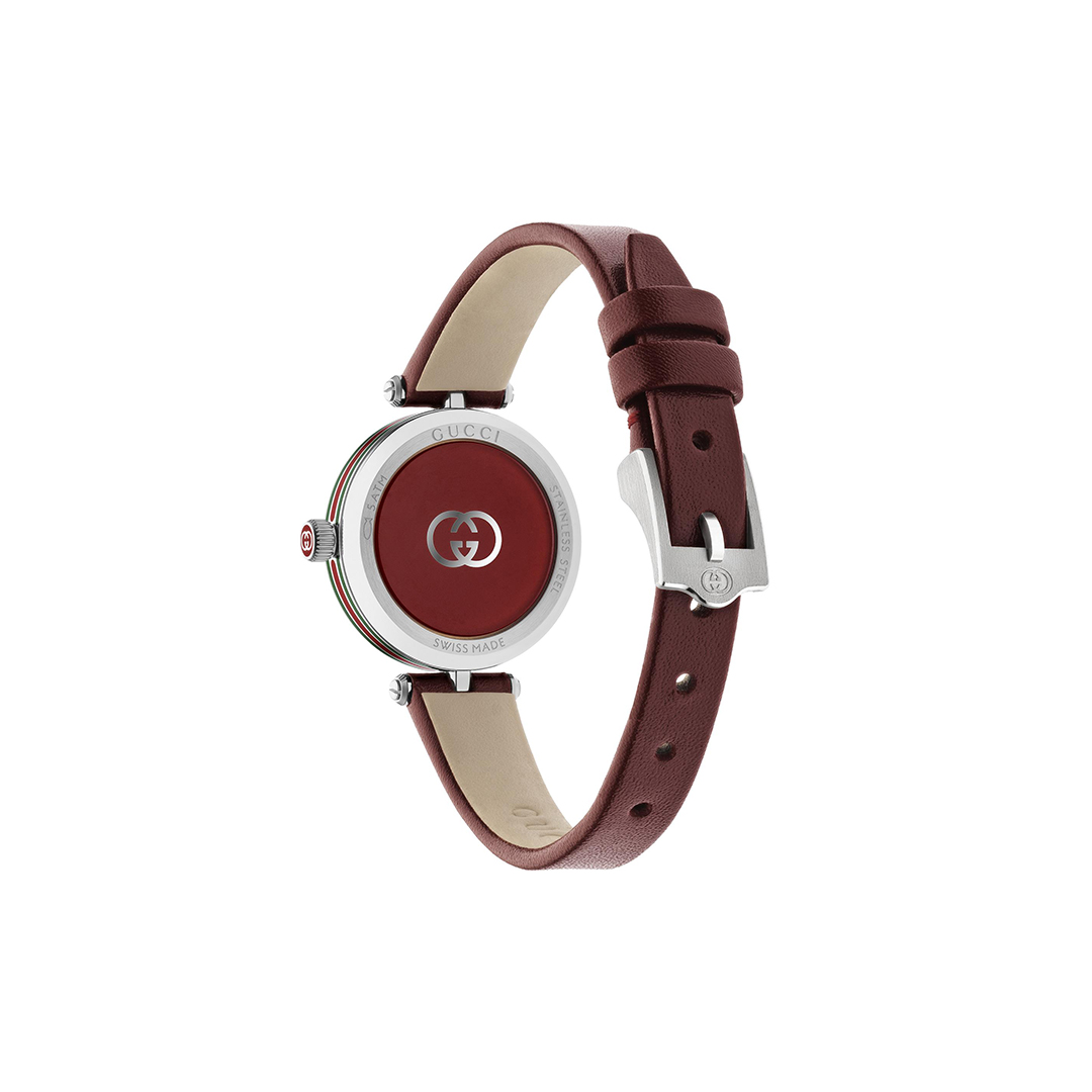 Gucci Modello 2000 YA167504 - Gioielleria Casavola di Noci - orologio da donna piccolo svizzero al quarzo - cinturino in pelle rossa - idee regalo compleanno 40 anni moglie