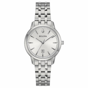 Bulova Sutton Lady 96M165 - Gioielleria Casavola di Noci - orologio al quarzo da donna con quadrante color argento - idee regalo compleanno 40 anni migliore amica